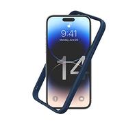 RhinoShield Funda Bumper Compatible con [iPhone 14 Pro MAX] | CrashGuard NX - Funda con Tecnología de Absorción de Golpes - Resistente a Impactos de más de 3.5 Metros - Azul Marino