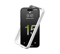 RhinoShield Funda Bumper Compatible con [iPhone 15 Pro] | CrashGuard - Funda con Tecnología de Absorción de Golpes - Resistente a Impactos de más de 3.5 Metros - Blanco