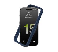 RhinoShield Funda Bumper Compatible con [iPhone 15 Pro] | CrashGuard - Funda con Tecnología de Absorción de Golpes - Resistente a Impactos de más de 3.5 Metros - Azul Marino