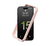 RhinoShield Funda Bumper Compatible con [iPhone 15 Pro MAX] | CrashGuard - Funda con Tecnología de Absorción de Golpes - Resistente a Impactos de más de 3.5 Metros - Rosa