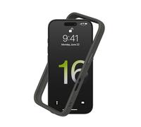 RhinoShield Funda Bumper Compatible con [iPhone 16 Pro] | CrashGuard - Funda con Tecnología de Absorción de Golpes - Resistente a Impactos de más de 3.5 Metros - Grafito