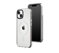 RHINOSHIELD Funda Transparente Compatible con Magsafe para iPhone 13/14, magnética Superior, Resistencia Avanzada al amarilleamiento, Transparente, Protectora y Personalizable, Anillo de cámara Negro