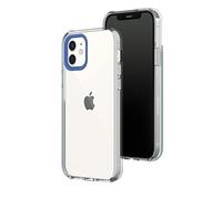 RhinoShield Funda Clear Compatible con [iPhone 12/12 Pro] |Resistencia Avanzada al Amarilleamiento,Alta Transparencia,Funda de móvil Personalizable de Alta protección -Anillo de Cámara Azul Cobalto