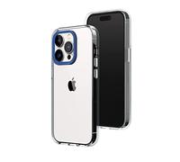 RhinoShield Funda Clear Compatible con [iPhone 13 Pro] | Resistencia Avanzada al Amarilleamiento, Alta Transparencia, Funda de móvil Personalizable de Alta protección - Anillo de Cámara Azul Cobalto