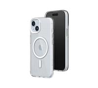 RhinoShield Funda Clear (MagSafe Compatible) [iPhone 15] | Fuerza magnética Superior, elevada Resistencia al amarilleamiento, Alta Transparencia, Personalizable - Blanco Anillo de Cámara