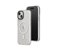 RhinoShield Funda Clear (MagSafe Compatible) [iPhone 15 Plus] | Fuerza magnética Superior, elevada Resistencia al amarilleamiento, Alta Transparencia, Personalizable - Negro Anillo de Cámara