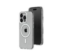 RhinoShield Funda Clear (MagSafe Compatible) [iPhone 15 Pro] | Fuerza magnética Superior, elevada Resistencia al amarilleamiento, Alta Transparencia, Personalizable - Blanco Anillo de Cámara