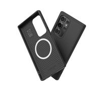 RhinoShield Funda Compatible con [Galaxy S24 Ultra] | SolidSuit Compatible con MagSafe - Funda con Tecnología de Absorción de Golpes - Resistente a Impactos de más de 3.5 Metros -Negro