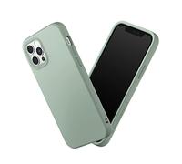 RhinoShield Funda Compatible con iPhone 12/12 Pro | SolidSuit-Funda con Tecnología de Absorción de Golpes-Resistente a Impactos de más de 3.5 Metros-Anillos de Cámara intercambiales-Verde Salvia