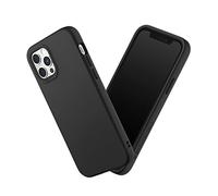 RHINOSHIELD Funda Compatible con iPhone 12/12 Pro | SolidSuit-Funda con Tecnología de Absorción de Golpes-Resistente a Impactos de más de 3.5 Metros-Anillos de Cámara intercambiales-Negro Clásico