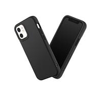 RHINOSHIELD Funda Compatible con iPhone 12 Mini | SolidSuit-Funda con Tecnología de Absorción de Golpes-Resistente a Impactos de más de 3.5 Metros-Anillos de Cámara Intercambiables - Negro Clásico