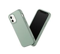 RhinoShield Funda Compatible con iPhone 12 Mini | SolidSuit-Funda con Tecnología de Absorción de Golpes-Resistente a Impactos de más de 3.5 Metros-Anillos de Cámara Intercambiables - Verde Salvia