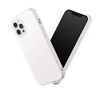 RhinoShield Funda Compatible con iPhone 12 Pro MAX | SolidSuit-Funda con Tecnología de Absorción de Golpes-Resistente a Impactos de más de 3.5 Metros-Anillos de Cámara intercambiales-Blanco Clásico