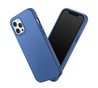 RhinoShield Funda Compatible con iPhone 12 Pro MAX | SolidSuit-Funda con Tecnología de Absorción de Golpes-Resistente a Impactos de más de 3.5 Metros-Anillos de Cámara intercambiales-Azul Cobalto