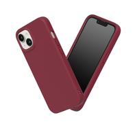 RhinoShield Funda Compatible con [iPhone 13/14] | SolidSuit - Funda con Tecnología de Absorción de Golpes - Resistente a Impactos de más de 3.5 Metros - Rojo Vino