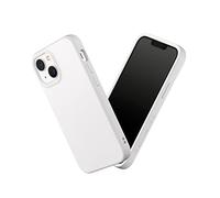RhinoShield Funda Compatible con iPhone 13 Mini | SolidSuit-Funda con Tecnología de Absorción de Golpes-Resistente a Impactos de más de 3.5 Metros - Anillos de Cámara intercambiales-Blanco Clásico