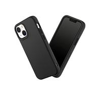 RhinoShield Funda Compatible con iPhone 13 Mini | SolidSuit-Funda con Tecnología de Absorción de Golpes-Resistente a Impactos de más de 3.5 Metros - Anillos de Cámara intercambiales-Negro Clásico