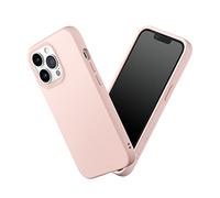 RhinoShield Funda Compatible con iPhone 13 Pro MAX | SolidSuit-Funda con Tecnología de Absorción de Golpes-Resistente a Impactos de más de 3.5 Metros-Anillos de Cámara intercambiales-Rosa