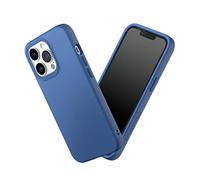 RhinoShield Funda Compatible con iPhone 13 Pro MAX | SolidSuit-Funda con Tecnología de Absorción de Golpes-Resistente a Impactos de más de 3.5 Metros-Anillos de Cámara intercambiales-Azul Cobalto