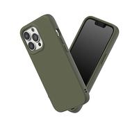 RhinoShield Funda Compatible con [iPhone 13 Pro] | SolidSuit - Funda con Tecnología de Absorción de Golpes - Resistente a Impactos de más de 3.5 Metros - Verde Alga