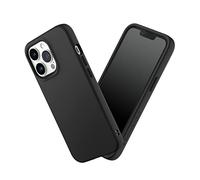 RhinoShield Funda Compatible con iPhone 13 Pro | SolidSuit-Funda con Tecnología de Absorción de Golpes-Resistente a Impactos de más de 3.5 Metros - Anillos de Cámara Intercambiables - Negro Clásico