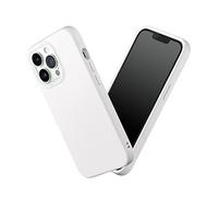 RhinoShield Funda Compatible con iPhone 13 Pro | SolidSuit-Funda con Tecnología de Absorción de Golpes-Resistente a Impactos de más de 3.5 Metros - Anillos de Cámara Intercambiables - Blanco Clásico