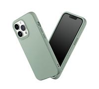 RhinoShield Funda Compatible con iPhone 13 Pro | SolidSuit-Funda con Tecnología de Absorción de Golpes-Resistente a Impactos de más de 3.5 Metros - Anillos de Cámara Intercambiables - Verde Salvia