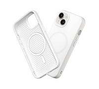 RhinoShield Funda Compatible con [iPhone 14/13] | SolidSuit Compatible con MagSafe - Funda con Tecnología de Absorción de Golpes - Resistente a Impactos de más de 3.5 Metros - Blanco Clásico