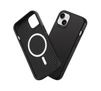 RhinoShield Funda Compatible con [iPhone 14/13] | SolidSuit Compatible con MagSafe - Funda con Tecnología de Absorción de Golpes - Resistente a Impactos de más de 3.5 Metros - Negro Clásico