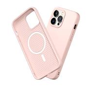 RhinoShield Funda Compatible con [iPhone 14 Pro MAX] | SolidSuit Compatible con MagSafe - Funda con Tecnología de Absorción de Golpes - Resistente a Impactos de más de 3.5 Metros - Rosa
