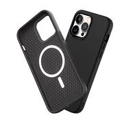 RhinoShield Funda Compatible con [iPhone 14 Pro MAX] | SolidSuit Compatible con MagSafe - Funda con Tecnología de Absorción de Golpes - Resistente a Impactos de más de 3.5 Metros - Negro Clásico