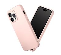 RhinoShield Funda Compatible con [iPhone 14 Pro MAX] | SolidSuit - Funda con Tecnología de Absorción de Golpes - Resistente a Impactos de más de 3.5 Metros - Rosa
