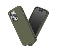 RhinoShield Funda Compatible con [iPhone 14 Pro] | SolidSuit - Funda con Tecnología de Absorción de Golpes - Resistente a Impactos de más de 3.5 Metros - Verde Alga