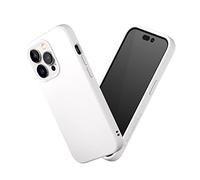 RhinoShield Funda Compatible con [iPhone 14 Pro] | SolidSuit - Funda con Tecnología de Absorción de Golpes - Resistente a Impactos de más de 3.5 Metros - Blanco Clásico
