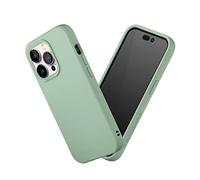 RhinoShield Funda Compatible con [iPhone 14 Pro] | SolidSuit - Funda con Tecnología de Absorción de Golpes - Resistente a Impactos de más de 3.5 Metros - Verde Salvia