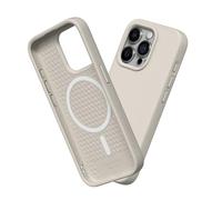 RhinoShield Funda Compatible con [iPhone 15 Pro MAX] | SolidSuit Compatible con MagSafe - Funda con Tecnología de Absorción de Golpes - Resistente a Impactos de más de 3.5 Metros - Beige Arena