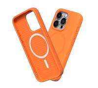 RhinoShield Funda Compatible con [iPhone 15 Pro MAX] | SolidSuit Compatible con MagSafe - Funda con Tecnología de Absorción de Golpes - Resistente a Impactos de más de 3.5 Metros - Naranja