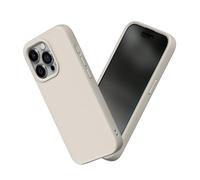 RhinoShield Funda Compatible con [iPhone 15 Pro MAX] | SolidSuit - Funda con Tecnología de Absorción de Golpes - Resistente a Impactos de más de 3.5 Metros - Beige Arena