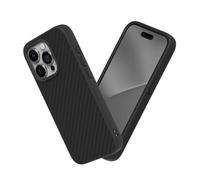 RhinoShield Funda Compatible con [iPhone 15 Pro MAX] | SolidSuit - Funda con Tecnología de Absorción de Golpes - Resistente a Impactos de más de 3.5 Metros - Carbón