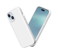 RhinoShield Funda Compatible con [iPhone 15] | SolidSuit - Funda con Tecnología de Absorción de Golpes - Resistente a Impactos de más de 3.5 Metros - Blanco