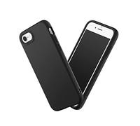 RhinoShield Funda Compatible con iPhone SE3/SE2/8/7 | SolidSuit-Funda con Tecnología de Absorción de Golpes-Resistente a Impactos de más de 3.5 Metros-Anillos de Cámara Intercambiables-Negro Clásico