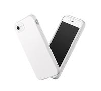 RhinoShield Funda Compatible con iPhone SE3/SE2/8/7 | SolidSuit-Funda con Tecnología de Absorción de Golpes-Resistente a Impactos de más de 3.5 Metros-Anillos de Cámara Intercambiables-Blanco Clásico