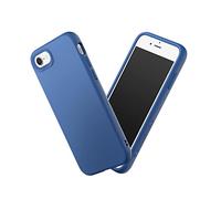 RhinoShield Funda Compatible con iPhone SE3/SE2/8/7 | SolidSuit-Funda con Tecnología de Absorción de Golpes-Resistente a Impactos de más de 3.5 Metros-Anillos de Cámara Intercambiables-Azul Cobalto