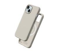 RhinoShield Funda Compatible con Magsafe para [iPhone 15 Plus] | SolidX - Funda Protectora Reforzada antimpactos y protección contra Caídas - Beige Arena