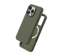 RhinoShield Funda Compatible con Magsafe para [iPhone 16 Pro] | SolidX - Funda Protectora Reforzada antimpactos y protección contra Caídas - Verde Alga