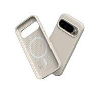 RhinoShield Funda Compatible con [Pixel 9/9 Pro] | SolidSuit Compatible con MagSafe - Funda con Tecnología de Absorción de Golpes - Resistente a Impactos de más de 3.5 Metros - Beige Arena
