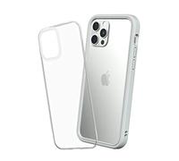 RhinoShield Funda Modular Compatible con [iPhone 12/12 Pro] | Mod NX - Carcasa Personalizable Protectora Resistente a Impactos - Gris Platino