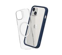 RhinoShield Funda Modular Mod NX (MagSafe Compatible) [iPhone 15 Plus] | Mod NX - Fuerza magnética Superior, Funda Protectora de Alta Resistencia, resiste caídas de 3.5 Metros - Azul Marino