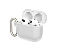RhinoShield Funda Mosquetón Compatible con Apple [Airpods 3] | Protección de Grado Militar Frente a caídas y arañazos, con Carga Inalámbrica - [Set estándar Transparente]