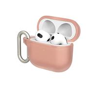 RhinoShield Funda Mosquetón Compatible con Apple [Airpods 3] | Protección de Grado Militar Frente a caídas y arañazos, con Carga Inalámbrica - [Set estándar Rosa]